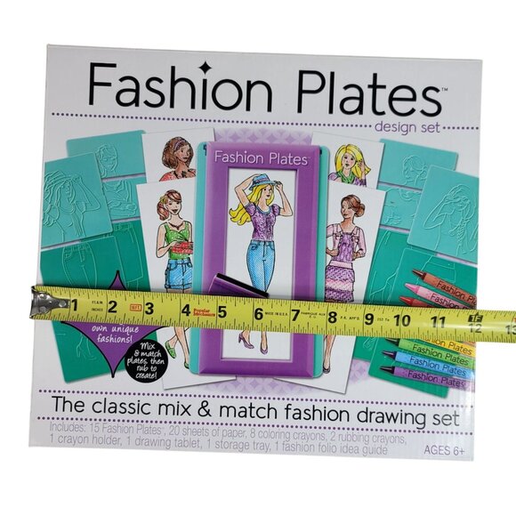 Fashion Plates Design Set Imprint Rubbing Arts & Crafts Mix & Match Drawing 2015 - Picture 13 of 13